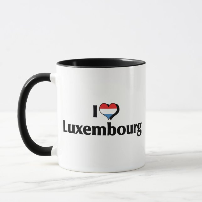 Mug J'aime le drapeau du Luxembourg (Gauche)