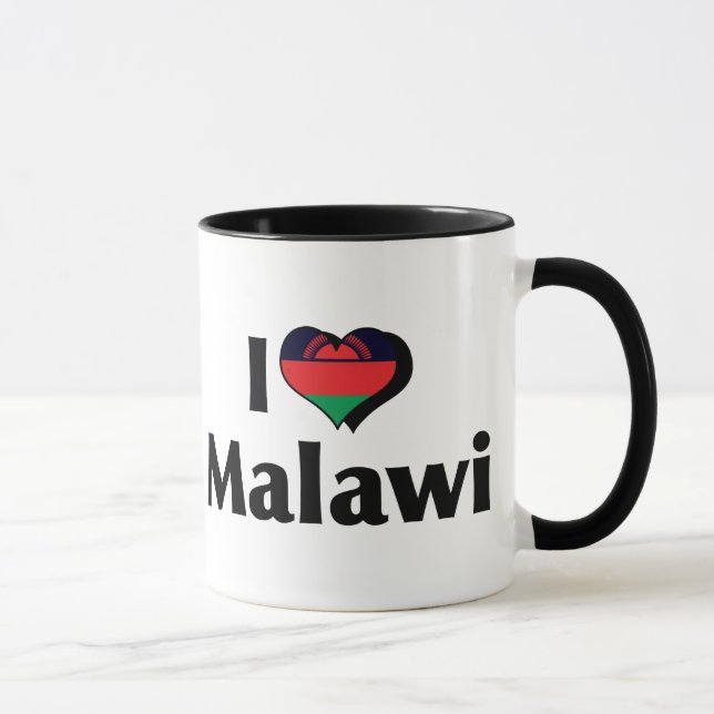 Mug J'aime le drapeau du Malawi (Droite)