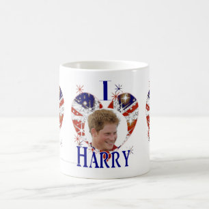 Mug J'aime le drapeau du R-U de coeurs de Harry