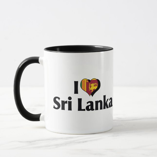 Mug J'aime le drapeau du Sri Lanka (Gauche)