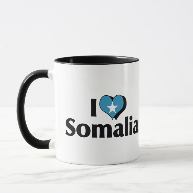 Mug J'aime le drapeau somalien (Gauche)