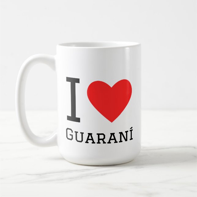Mug J'aime le guarani (Gauche)