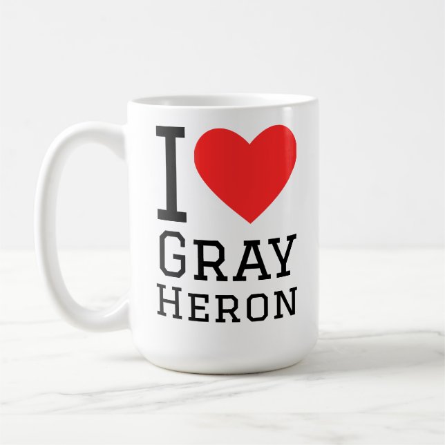 Mug J'aime le héron cendré (Gauche)