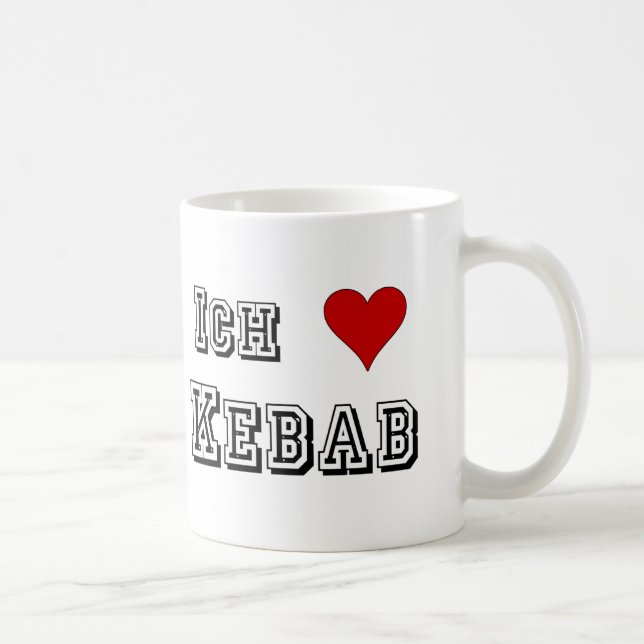 Mug J'aime le kebab Allemand (Droite)