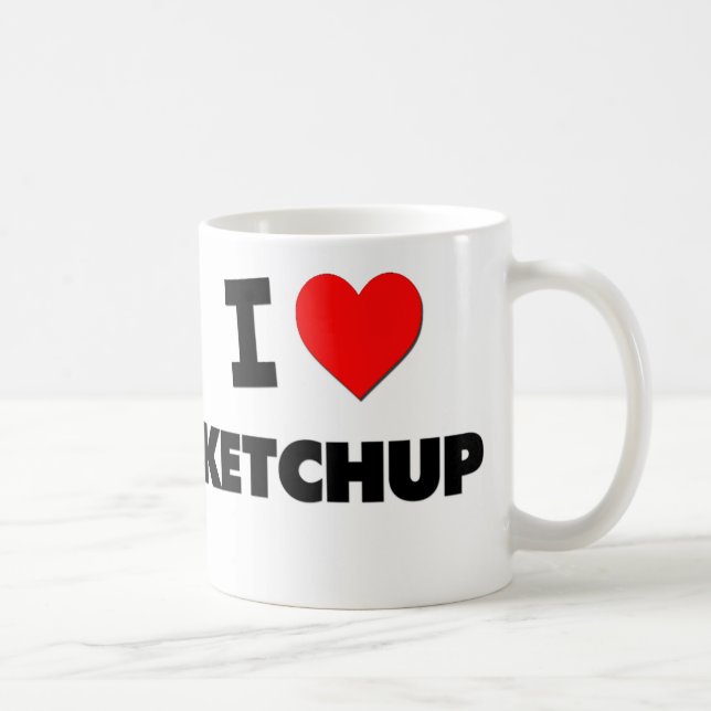 Mug J'aime le ketchup (Droite)