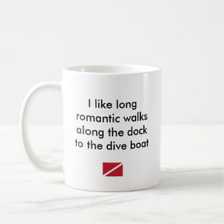 Mug J'aime le long… bateau romantique de piqué