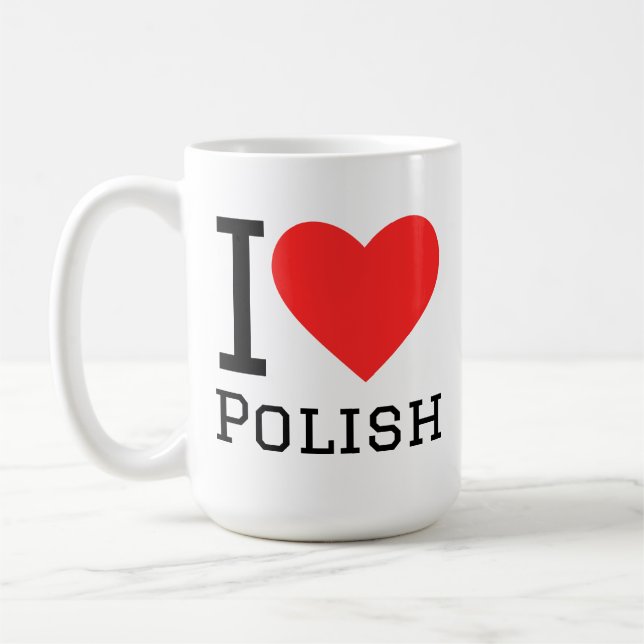 Mug J'aime le polonais (Gauche)