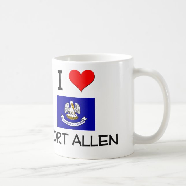 Mug J'aime le PORT ALLEN Louisiane (Droite)