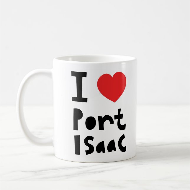 Mug J'aime le port Isaac (Gauche)