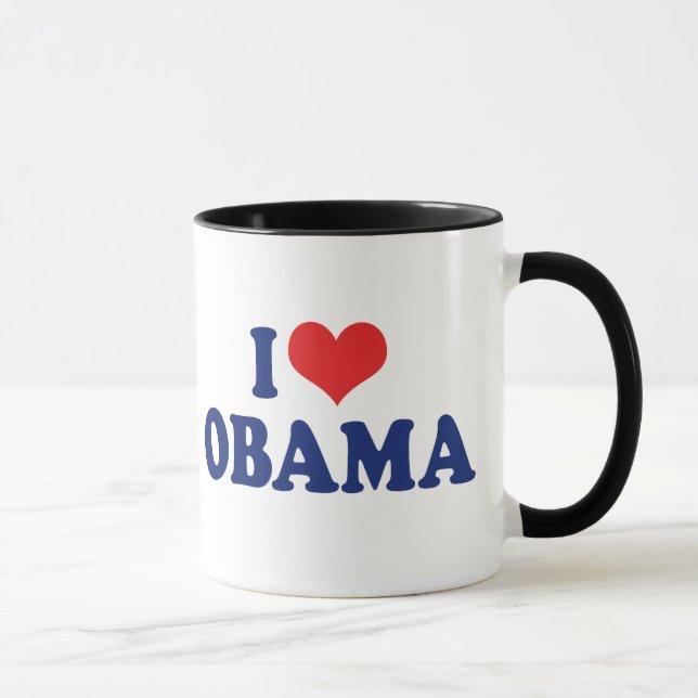 Mug J'aime le président Obama (Droite)