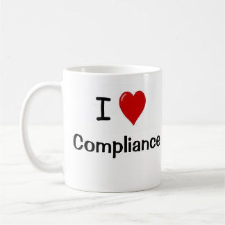 Mug J'aime le règlement d'amour de la conformité I