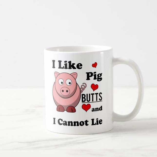 Mug J'aime le rôti drôle de bout de porc de bouts de (Droite)