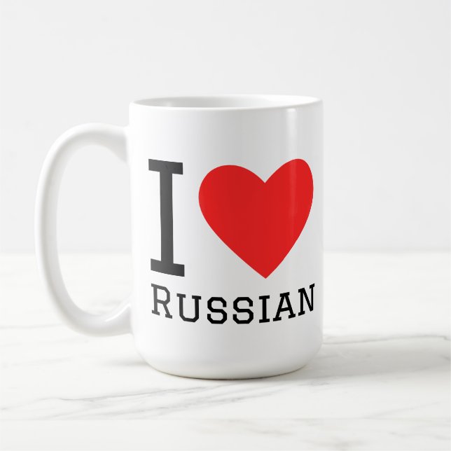 Mug J'aime le russe  (Gauche)