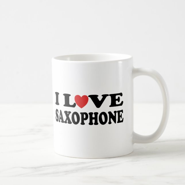 Mug J'aime le saxophone (Droite)