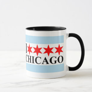 Mug J'aime le style de Chicago - de drapeau de Chicago