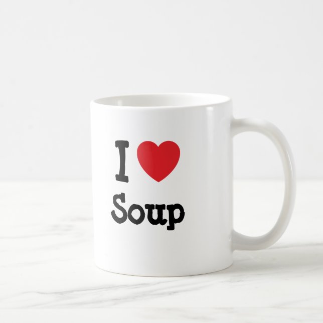 Mug J'aime le T-shirt de coeur de soupe (Droite)