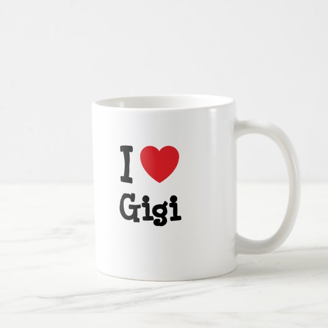 Mug J'aime le T-shirt de Gigi coeur (Droite)