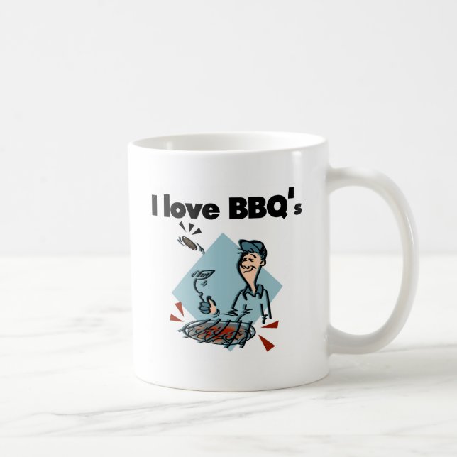 Mug J'aime le T-shirts et les cadeaux de BBQs (Droite)