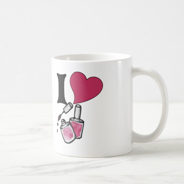 Mug J'aime le vernis à ongles (Droite)