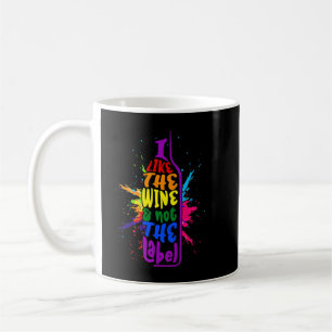 Mug J'Aime Le Vin Pas La Fierté Pansexuelle Étiquette