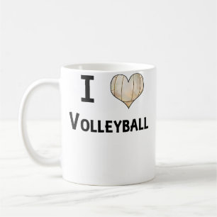 Mug J'aime le volley-ball cœur volley-ball