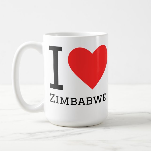 Mug J'aime le zimbabwe  (Gauche)