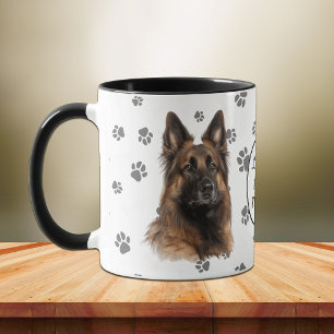 Mug J'aime l'empreinte de patte de mon Tervuren belge