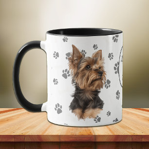 Mug J'aime l'empreinte de patte de mon Yorkie Terrier