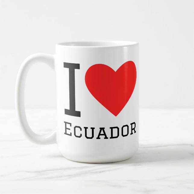 Mug J'aime l'Équateur (Gauche)