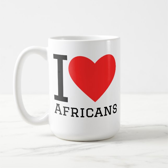 Mug J'aime les Africains (Gauche)