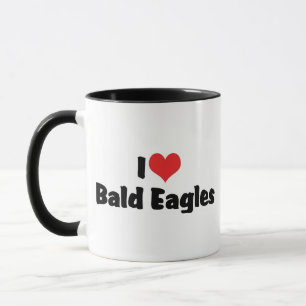 Mug J'aime les aigles à tête blanche de cœur