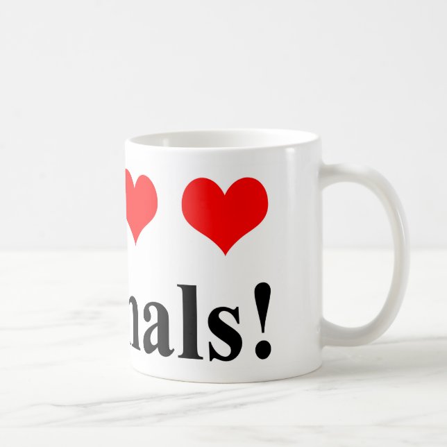 Mug J'aime les animaux ! (Droite)
