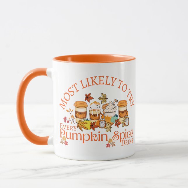 Mug J'Aime Les Boissons D'Épices Citrouilles (Gauche)