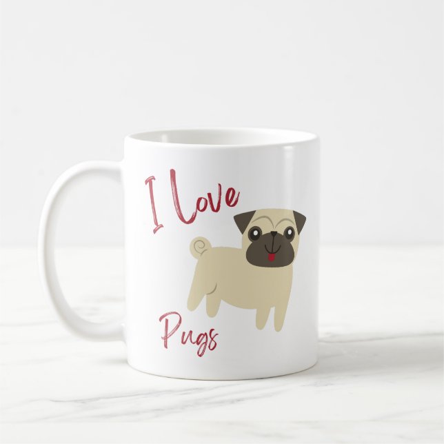 Mug J'aime les Carlins (Gauche)