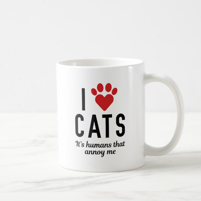 Mug J'aime les chats (Droite)