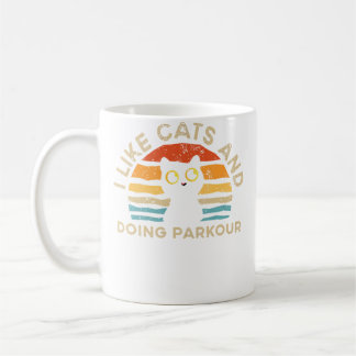 Mug J'aime les chats et faire du parkour