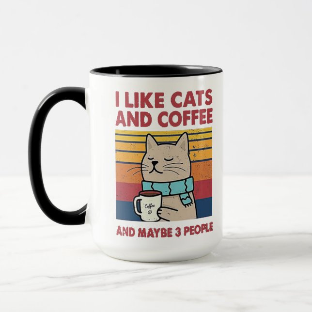 Mug J'aime les chats et le café (Gauche)