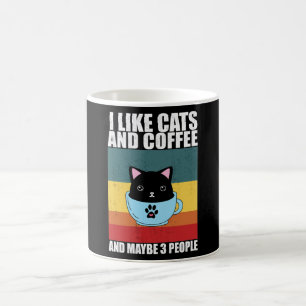 Mug J'Aime les chats et le café Et peut-être 3 personn