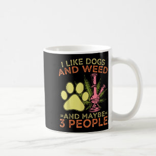 Mug J'aime les chiens et l'humour de peut-être 3 perso