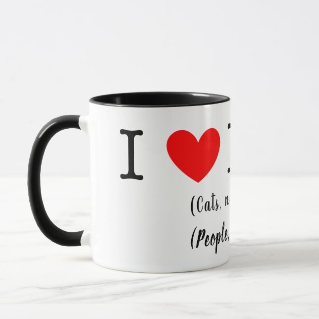 Mug J'aime les chiens, les chats pas tellement, les ge (Gauche)