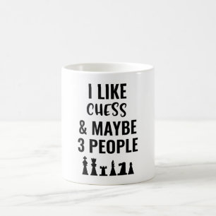 Mug J'Aime Les Échecs Et Peut-Être 3 Personnes