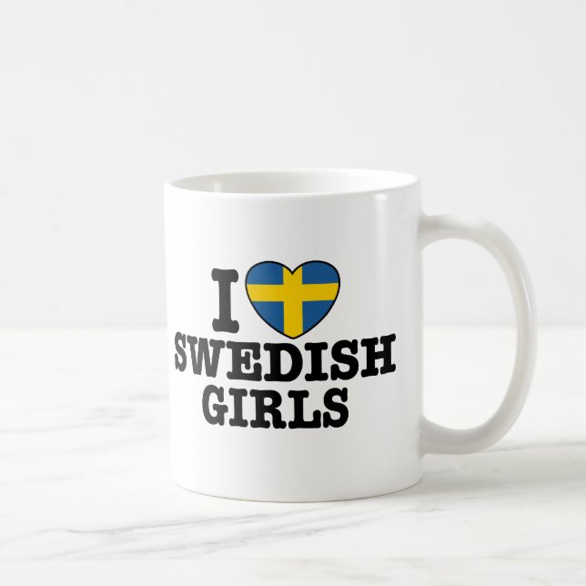 Mug J'aime les filles suédoises (Droite)