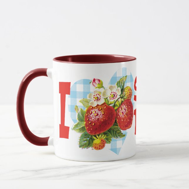Mug J'aime les fraises (Gauche)