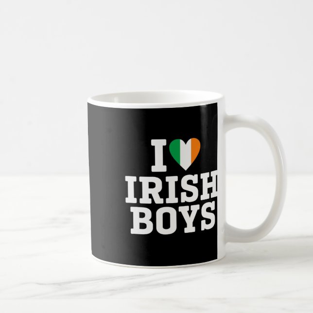 Mug J'aime les garçons irlandais Drapeau de l'Irlande  (Droite)