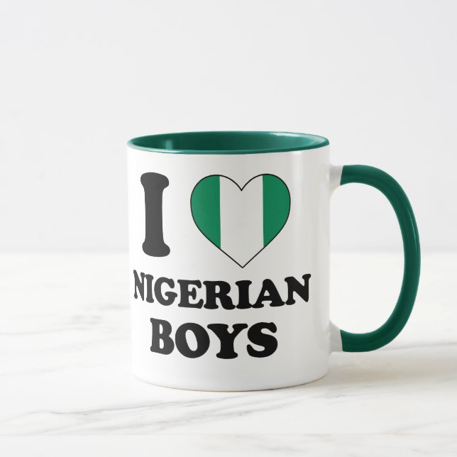 Mug J'aime les garçons nigérians (Droite)