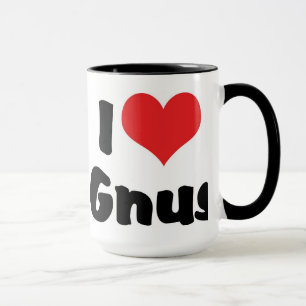 Mug J'aime les gnous à cœur