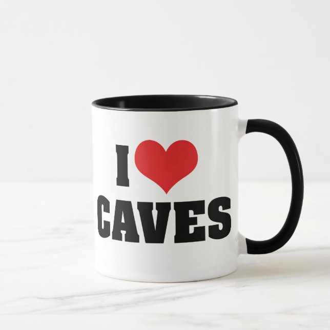 Mug J'aime les grottes Heart - Exploration de grottes  (Droite)