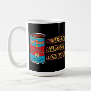 Mug J'aime les haricots cuits au four froids de la boî