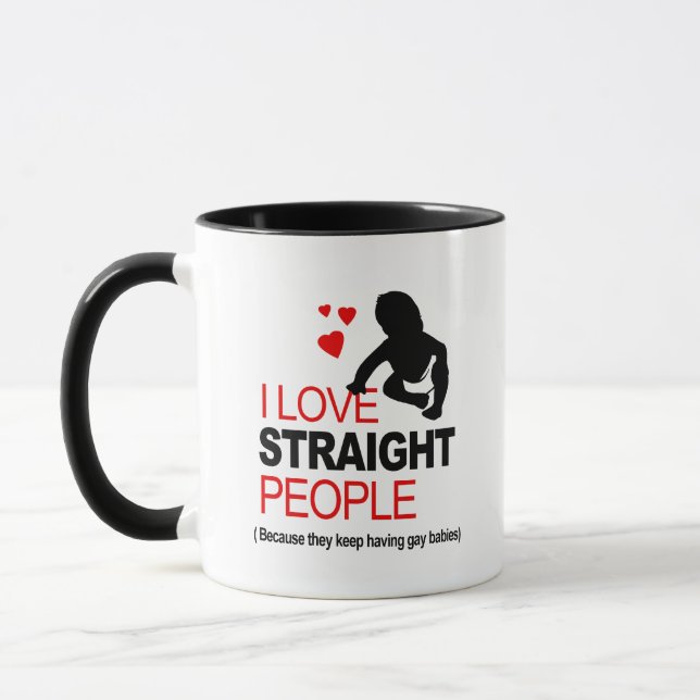 Mug J'aime les hétérosexuels (Gauche)