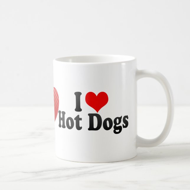 Mug J'aime les hot-dogs (Droite)